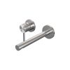Brauer Carving 5-NG-083-S6-65 Unterputz-Waschtischbatterie mit geradem Auslauf und Abdeckplatten Modell A2 Edelstahl gebürstet PVD