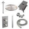 Brauer Carving 5-NG-126 thermostatische inbouw regendouche 3-weg omstelling SET 30 RVS geborsteld PVD