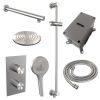 Brauer Carving 5-NG-139 thermostatische inbouw regendouche 3-weg omstelling SET 43 RVS geborsteld PVD