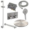 Brauer Carving 5-NG-203 thermostatische inbouw regendouche met drukknoppen SET 68 RVS geborsteld PVD