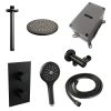 Brauer Carving 5-S-131 thermostatische inbouw regendouche 3-weg omstelling SET 35 mat zwart