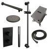 Brauer Carving 5-S-133 thermostatic concealed rain shower 3-way diverter SET 37 matte black
