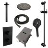 Brauer Carving 5-S-143 thermostatische inbouw regendouche 3-weg omstelling SET 47 mat zwart