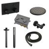 Brauer Carving 5-S-188 thermostatic concealed rain shower with push buttons SET 53 matt black