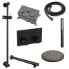 Brauer Carving 5-S-196 thermostatische inbouw regendouche met drukknoppen SET 61 mat zwart