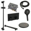 Brauer Carving 5-S-202 thermostatic concealed rain shower with push buttons SET 67 matt black