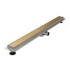 Brauer DR-MRF100GG douchegoot met multifunctioneel rooster en flens 7 x 100cm goud geborsteld PVD
