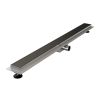 Brauer DR-MRF100S douchegoot met multifunctioneel rooster en flens 7 x 100cm mat zwart