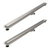 Brauer DR-MRF140NG shower channel with multifunctional grating and flange 7 x 140cm stainless steel brushed