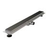 Brauer DR-MRF80S shower drain with multifunctional grating and flange 7 x 80cm matte black