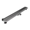 Brauer DR-MRFW100GM shower channel with multifunctional grating and flange for wall mounting 7 x 100cm gunmetal brushed PVD