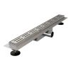 Brauer DR-SSRF60NG douchegoot Small met standaard rooster en flens 5 x 60cm RVS geborsteld