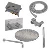 Brauer Edition 5-CE-163 thermostatic concealed rain shower with push buttons SET 52 chrome