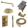 Brauer Edition 5-GG-050 thermostatic concealed rain shower 3-way diverter SET 27 gold brushed PVD