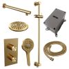 Brauer Edition 5-GG-070 thermostatische inbouw regendouche 3-weg omstelling SET 43 goud geborsteld PVD