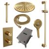 Brauer Edition 5-GG-073 thermostatische inbouw regendouche 3-weg omstelling SET 48 goud geborsteld PVD