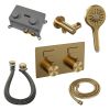 Brauer Edition 5-GG-209 thermostatic concealed bath mixer with push buttons SET 04 gold brushed PVD