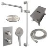 Brauer Edition 5-NG-068 thermostatische inbouw regendouche 3-weg omstelling SET 45 RVS geborsteld PVD