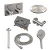 Brauer Edition 5-NG-170 thermostatische inbouw regendouche met drukknoppen SET 59 RVS geborsteld PVD