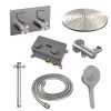 Brauer Edition 5-NG-171 thermostatische inbouw regendouche met drukknoppen SET 60 RVS geborsteld PVD