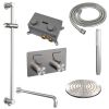 Brauer Edition 5-NG-174 thermostatische inbouw regendouche met drukknoppen SET 63 RVS geborsteld PVD