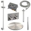 Brauer Edition 5-NG-177 thermostatic concealed rain shower with push buttons SET 66 stainless steel brushed PVD
