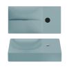 Clou Vale CL033816101R fountain 38x19cm with tap hole right matt blue ceramic