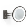 Decor Walther 0122266 BS 36/V LED magnifying mirror 5x matt dark metal