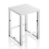Decor Walther 0503654 DW 68 Hocker chrom/ Holz matt weiß