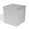 Decor Walther 0611476 DW 114 afvalbak 20x20x20cm met deksel rvs geborsteld