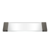 Decor Walther 0848766 TAB 34 bowl/ tray 34x12cm opal glass/ matte dark metal