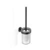 Decor Walther Basic 0531060 BA WBG toiletborstelgarnituur wit gesatineerd glas/ mat zwart