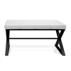 Decor Walther Bank 0509662 BENCH Bankmatte schwarz/ Öko-Lederkissen weiß