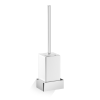 Decor Walther Brick 0591500 BK WBG toiletborstelgarnituur wand chroom/ wit porselein