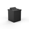 Decor Walther Brownie 0943160 BROWNIE PKMD afvalbak 30x25.5x25.5cm met deksel kunstleder zwart