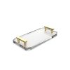 Decor Walther Crystal 0942656 KR TAB tray clear crystal/ mat goud