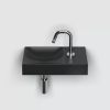 Clou Vale CL033016101R handbasin 38x19cm with tap hole right matt black ceramics