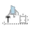 Duka GUMU162 Einschubdichtungsprofil 100cm transparent