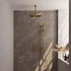 BrauerCarving 5-GG-138 thermostatic concealed rain shower 3-way diverter SET 42 gold brushed PVD