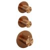 Brauer Carving 5-GK-117 thermostatische inbouw regendouche SET 21 koper geborsteld PVD