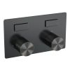 Brauer Carving 5-GM-199 thermostatische inbouw regendouche met drukknoppen SET 64 gunmetal geborsteld PVD