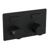 Brauer Carving 5-S-201 thermostatische inbouw regendouche met drukknoppen SET 66 mat zwart