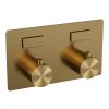 Brauer Edition 5-GG-161 thermostatic concealed rain shower with push buttons SET 50 gold brushed PVD
