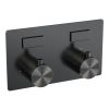 Brauer Edition 5-GM-209 thermostatic concealed bath mixer with push buttons SET 04 gunmetal brushed PVD