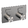 Brauer Edition 5-NG-208 thermostatische Unterputz-Wannenbatterie mit Drucktasten SET 03 Edelstahl gebürstet PVD