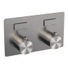 Brauer Edition 5-NG-210 thermostatic concealed bath mixer with push buttons SET 03 brushed stainless steel PVD