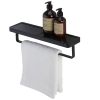 Geesa Frame 918853-06-06-420 handdoekrek met planchet zwart