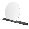 Geesa Leev 918224-06-600 shelf 60 cm with mirror black