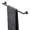 Geesa Nemox Brushed Metal Black 916507-09-60 wandhanddoekhouder 60cm zwart metaal geborsteld