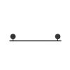 Geesa Opal Black 917207-06-45 handdoekrek 45 cm zwart